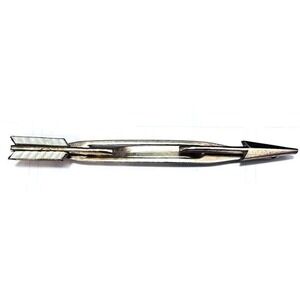 Vintage Mens Swank Arrow Pearl‎ Lucite Inlay Gold Tone Tie Bar Clip